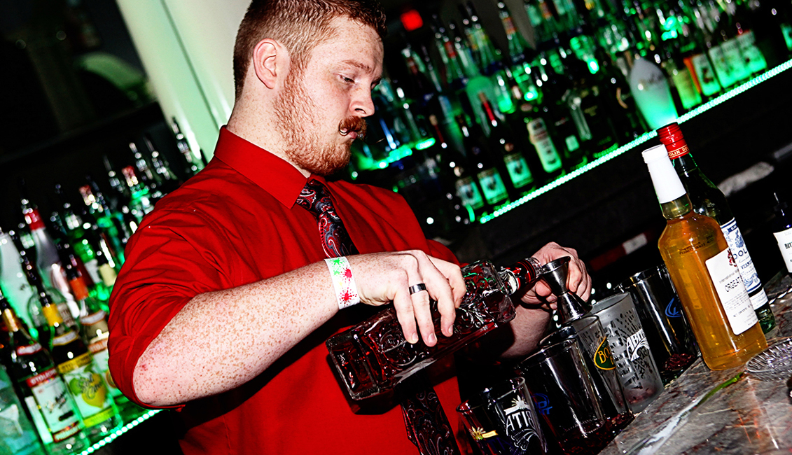 Mustachioed Bartender Picture, Nightlife, Baton Rouge, LA - The Penthouse Club